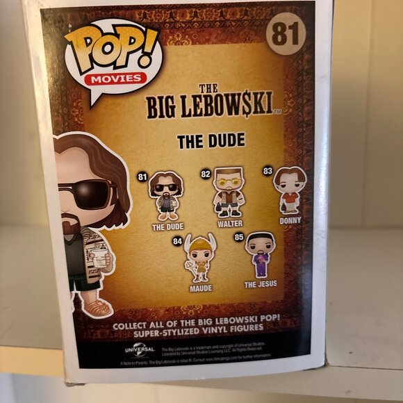 Funko Pop! movies Vinyl The Dude (Jeff Bridges) #81 Big Lebowski Collectible - Picture 4 of 4